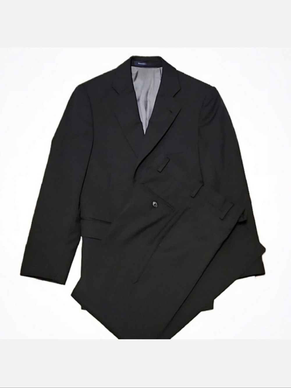 Joseph Abboud Boys Black Wool Blend Dress Suit, Size 10 ~ EUC